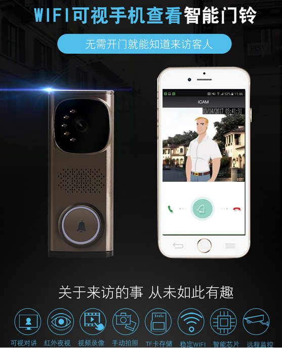 Wifi可视门铃与可视门铃有哪些区别?