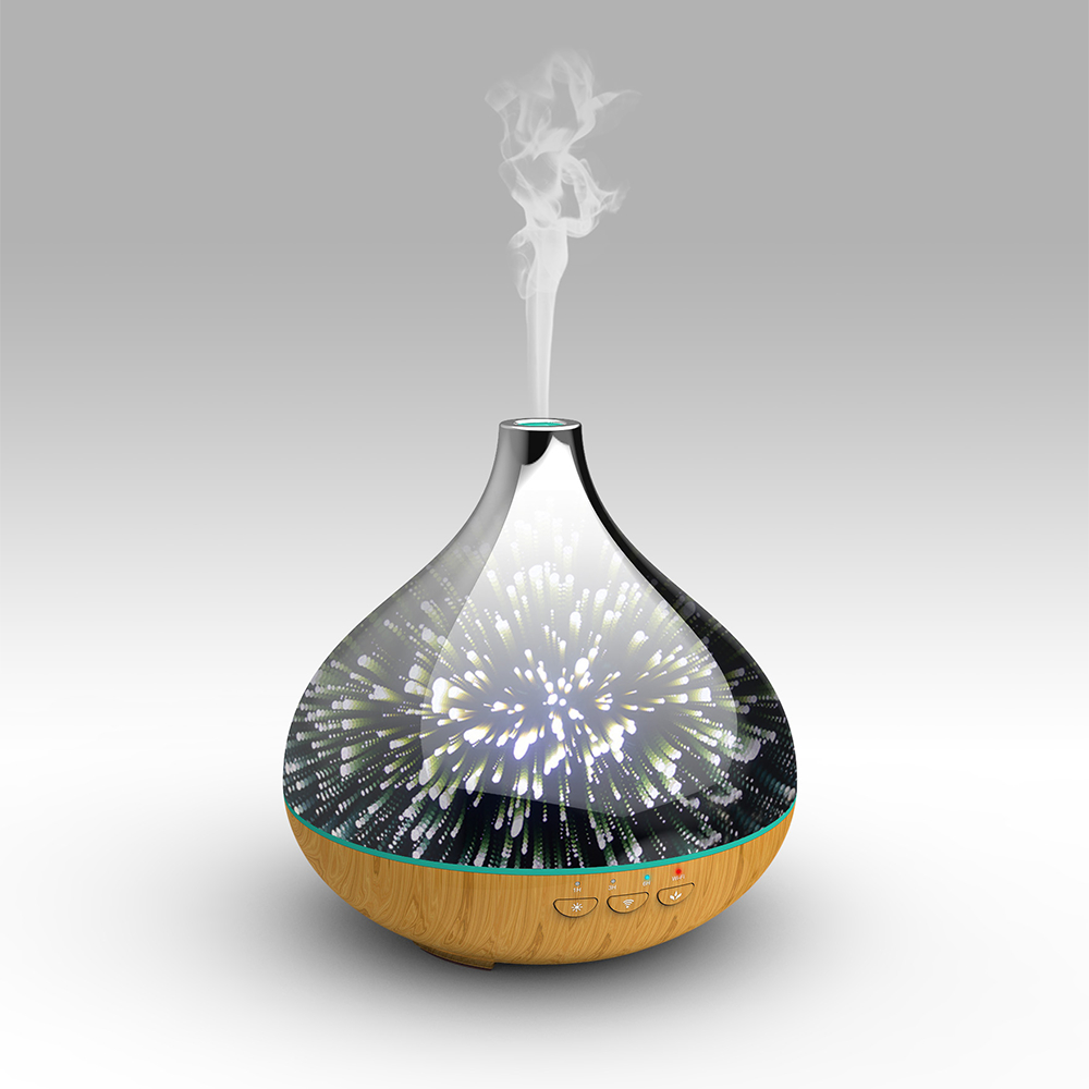 小资情调的完美诠释:炫彩3d玻璃香薰机
